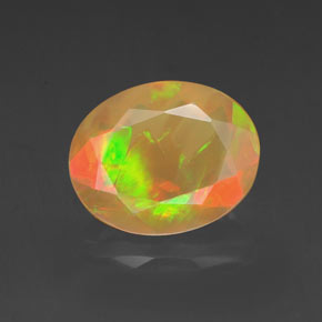 Ópalo multicolor natural de 1,50 ct, transparente, transparente / translúcido