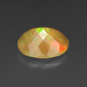 Ópalo multicolor natural de 1,50 ct, transparente, transparente / translúcido