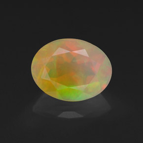 Ópalo multicolor natural de 1,22 ct, transparente, transparente / translúcido