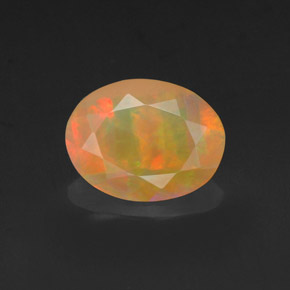 Ópalo multicolor natural de 0,97 ct, corte óvalo, opaco