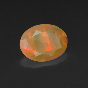 Ópalo multicolor natural de 0,97 ct, corte óvalo, opaco