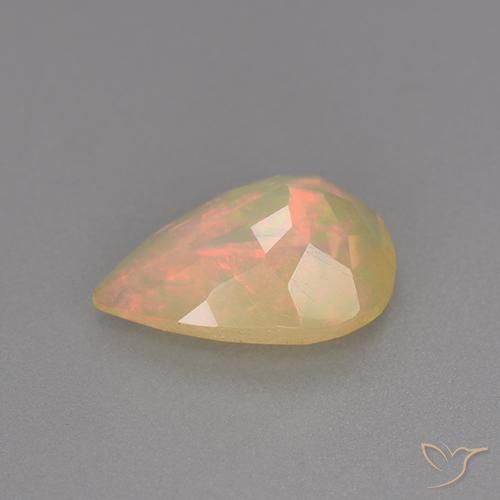 Ópalo Multicolor natural de 1.12 ct, En forma de pera, Transparente