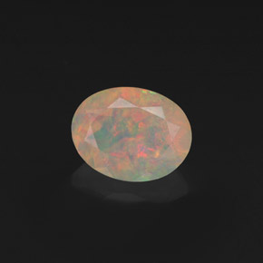 Ópalo multicolor natural de 1,19 ct, transparente, transparente / translúcido