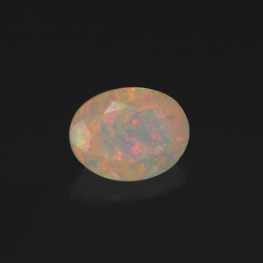 Ópalo multicolor natural de 1,19 ct, transparente, transparente / translúcido