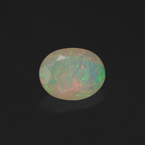 Ópalo multicolor natural de 0,98 ct, transparente, transparente / translúcido