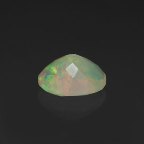 Ópalo multicolor natural de 1,23 ct, corte óvalo, transparente