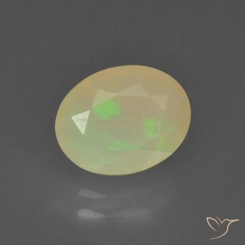 1.09ct Natural Multicolor Ópalo, Ovalada, Translúcido