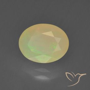 Ópalo Multicolor natural de 1.09 ct, Ovalada, Translúcido