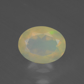 Ópalo multicolor natural de 1,18 ct, corte óvalo, translúcido