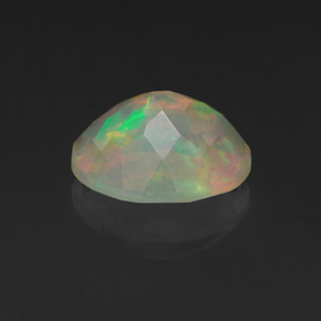 Ópalo multicolor natural de 1,28 ct, corte óvalo, transparente
