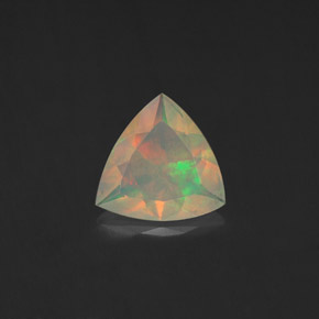 Ópalo multicolor natural de 0,74 ct, trillón, transparente