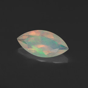 Ópalo multicolor natural de 0,97 ct, marquesa, transparente