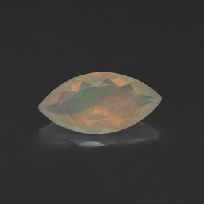 Ópalo multicolor natural de 0,88 ct, marquesa, transparente
