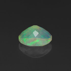 Ópalo multicolor natural de 1,29 ct, corte óvalo, transparente
