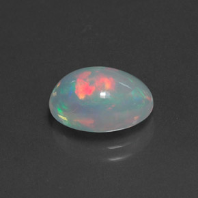 Ópalo multicolor natural de 2,46 ct, corte óvalo, transparente