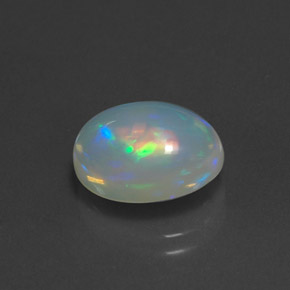Ópalo multicolor natural de 2,90 ct, corte óvalo, transparente