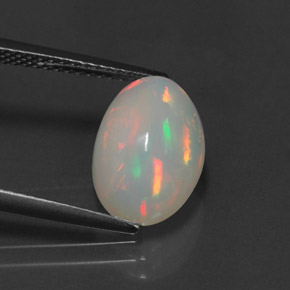 Ópalo multicolor natural de 2,98 ct, transparente, transparente / translúcido