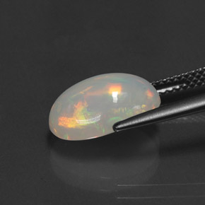 Ópalo multicolor natural de 2,98 ct, transparente, transparente / translúcido
