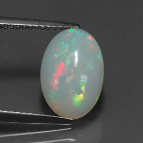 Ópalo multicolor natural de 2,57 ct, transparente, transparente / translúcido