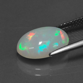 Ópalo multicolor natural de 2,57 ct, transparente, transparente / translúcido