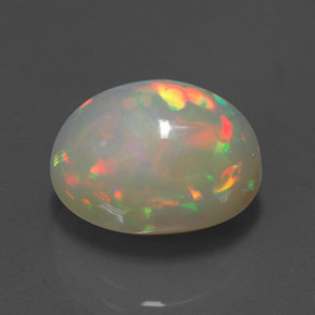 Ópalo multicolor natural de 4,94 ct, transparente, transparente / translúcido