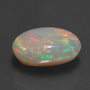 Ópalo multicolor natural de 4,88 ct, transparente, transparente / translúcido