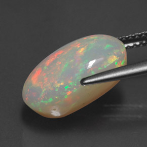 Ópalo multicolor natural de 4,88 ct, transparente, transparente / translúcido