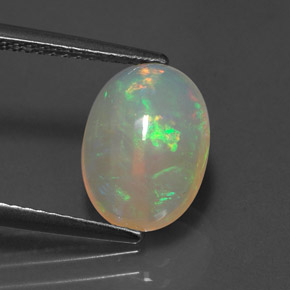 Ópalo multicolor natural de 2,09 ct, transparente, transparente / translúcido