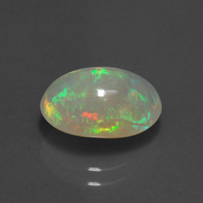 Ópalo multicolor natural de 2,09 ct, transparente, transparente / translúcido