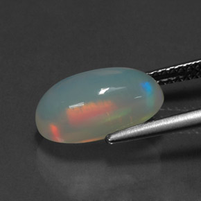 Ópalo multicolor natural de 2,51 ct, transparente, transparente / translúcido