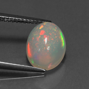 Ópalo multicolor natural de 2,34 ct, transparente, transparente / translúcido
