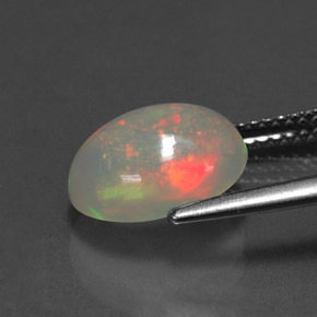Ópalo multicolor natural de 2,34 ct, transparente, transparente / translúcido