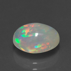 Ópalo multicolor natural de 1,98 ct, transparente, transparente / translúcido