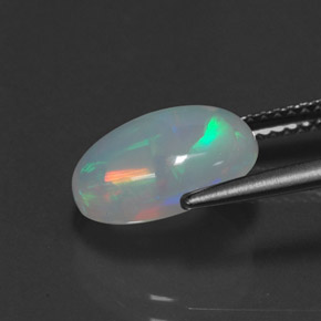 Ópalo multicolor natural de 2,35 ct, transparente, transparente / translúcido