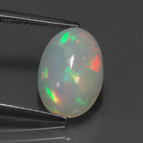 Ópalo multicolor natural de 2,60 ct, transparente, transparente / translúcido