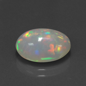 Ópalo multicolor natural de 2,60 ct, transparente, transparente / translúcido