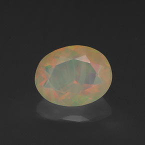 Ópalo multicolor natural de 0,88 ct, transparente, transparente / translúcido