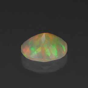 Ópalo multicolor natural de 0,88 ct, transparente, transparente / translúcido