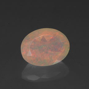 Ópalo multicolor natural de 0,89 ct, transparente, transparente / translúcido