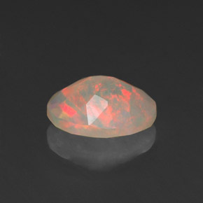 Ópalo multicolor natural de 0,76 ct, transparente, transparente / translúcido