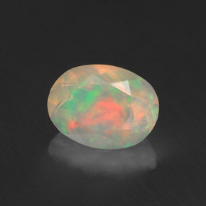 Ópalo multicolor natural de 0,96 ct, transparente, transparente / translúcido