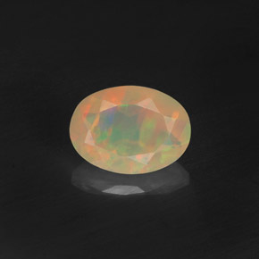Ópalo multicolor natural de 0,50 ct, transparente, transparente / translúcido