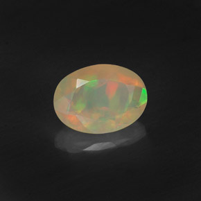 Ópalo multicolor natural de 0,50 ct, transparente, transparente / translúcido