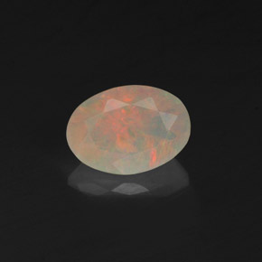 Ópalo multicolor natural de 0,49 ct, transparente, transparente / translúcido