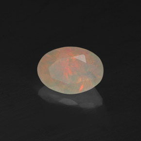 Ópalo multicolor natural de 0,49 ct, transparente, transparente / translúcido