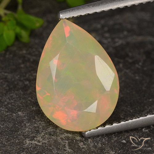 1.75ct Natural Multicolor Ópalo, En forma de pera, Transparente
