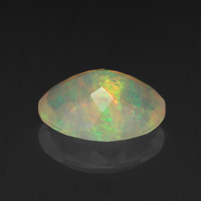 Ópalo multicolor natural de 1,71 ct, corte óvalo, transparente