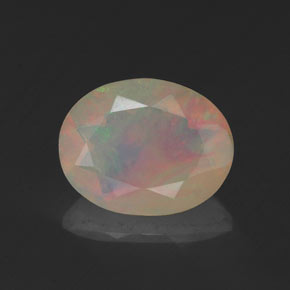 Ópalo multicolor natural de 1,13 ct, transparente, transparente / translúcido