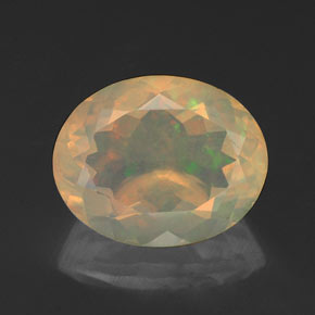 Ópalo multicolor natural de 1,79 ct, corte óvalo, translúcido