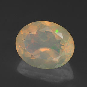 Ópalo multicolor natural de 1,79 ct, corte óvalo, translúcido